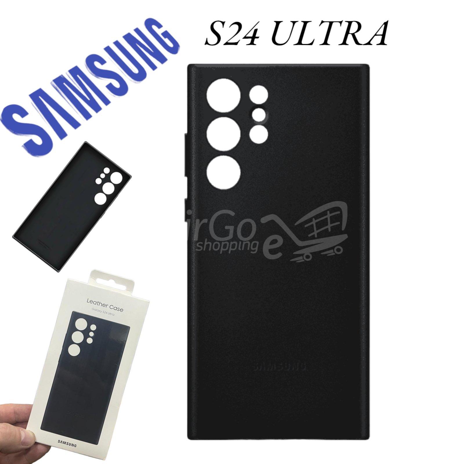 10000حافjpg جلدية لهاتف جالاكسي S24 الترا غطاء جلدي أصلي من سلسلة سامسونج s24ultra أسود Coque Cuir pour Galaxy S24 Ultra Original Samsung Série Leather Cover s24ultra noire - الصورة 1