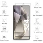 pack 2en1 s24ultra Verre trempé pour Samsung Galaxy S24 Ultra, colle complète, 9H, verre Ultra + Lentille protection caméra 5pieces – Image 2