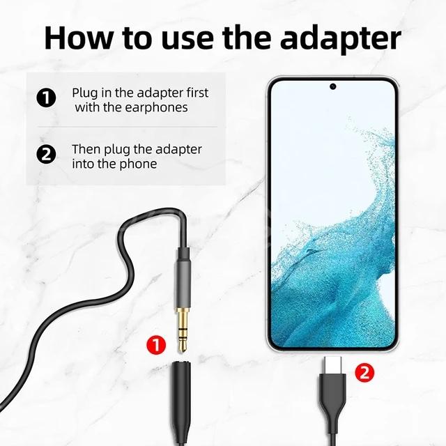 img_4068حول صوت USB من النوع C إلى 3.5 ملمنج جالاكسي S23 S22 S21 Ultra A54 A53 فليب 2 Adaptateur audio USB de type C vers 3.5mm, câble pour téléphone Samsung Galaxy S23 S22 S21 Ultra A54 A53 flip 5 ipad - الصورة 4
