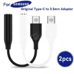 2 Adaptateur audio USB de type C vers 3.5mm, câble pour téléphone Samsung Galaxy S23 S22 S21 Ultra A54 A53 flip 5 ipad