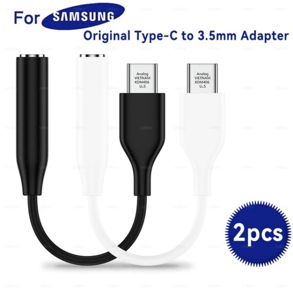 2 محول صوت USB من النوع C إلى 3.5 ملم, كابل لهاتف سامسونج جالاكسي S23 S22 S21 Ultra A54 A53 فليب 5 اى باد