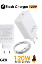 ⁦شاحن فيفو فلاش تشارج 120 وات / FR أصلي  + son câble d'origine type c /tc⁩ - الصورة ⁦2⁩