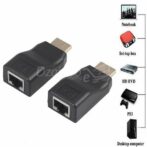 Extension HDMI 4K vers adaptateur Ethernet réseau Lan Rj45-cat 5e-6-6a / 30 mètres – Image 2