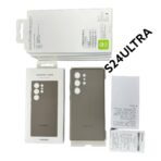 حافظة جلدية لهاتف جالاكسي S24 الترا غطاء جلدي أصلي من سلسلة سامسونج s24ultra رمادي - الصورة 3