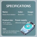 Refroidisseur de téléphone Portable avec BATTERIE  h-15 , boîtier de ventilateur de refroidissement pour PUGB,gamer, gaming – Image 6