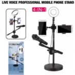 support de téléphone portable de voix en direct avec la lumière d'anneau de 16 سم 3 ضوء حلقة الوضع