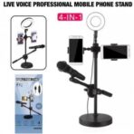 support de téléphone portable de voix en direct avec la lumière d'anneau de 16 سم 3 ضوء حلقة الوضع