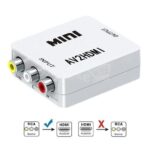 Adaptateur Convertisseur Av 2 Hdmi Rca Composite Cvbs Av To Vers Hdmi Hd 1080P – Image 3