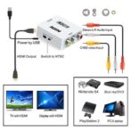 Adaptateur Convertisseur Av 2 Hdmi Rca Composite Cvbs Av To Vers Hdmi Hd 1080P – Image 2
