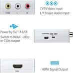 Adaptateur Convertisseur Av 2 Hdmi Rca Composite Cvbs Av To Vers Hdmi Hd 1080P – Image 5