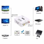 Adaptateur Convertisseur Av 2 Hdmi Rca Composite Cvbs Av To Vers Hdmi Hd 1080P