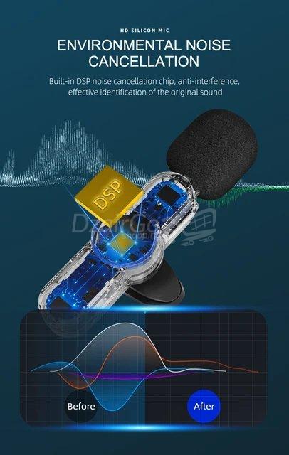 1000015596.jpg double Microphone Lavalier sans fil 3en1 type c/lightning/auxiliaire original 2.4GHz – Image 4