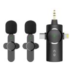 double Microphone Lavalier sans fil 3en1 type c/lightning/auxiliaire original 2.4GHz – Image 2