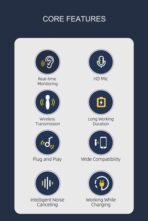 double Microphone Lavalier sans fil 3en1 type c/lightning/auxiliaire original 2.4GHz – Image 5