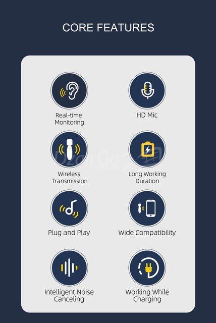 1000015600.jpg double Microphone Lavalier sans fil 3en1 type c/lightning/auxiliaire original 2.4GHz – Image 5