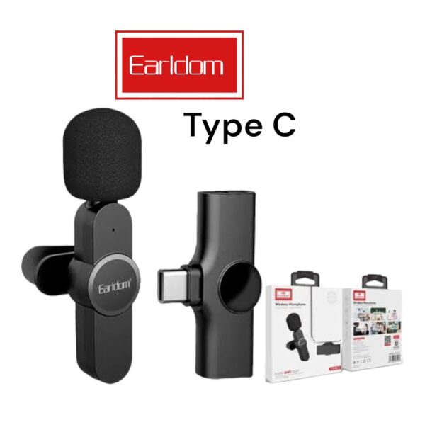 Microphone sans fil type c Earldom ET-MC7c pour Android et iOS type c