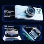 مبرد مغناطيسي للهاتف المحمول والكمبيوتر اللوحي, مروحة المبرد ذات الحالة الصلبة, للهاتف/آي باد/أندرويد/آيفون cx03 - الصورة 4