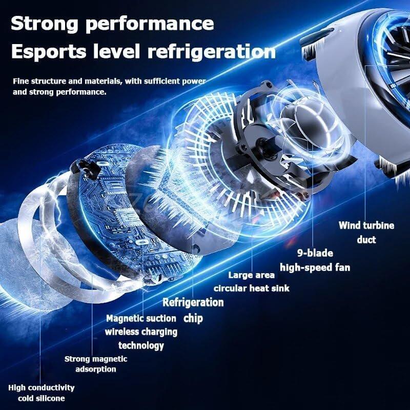 10000مبرjpgمغناطيسي للهاتف المحمول والكمبيوتر اللوحيوحة المبرد ذات الحالة الصلبة Refroidisseur magnétique de téléphone de jeu portable et tablette, ventilateur de radiateur à semi-conducteur, pour téléphone/iPad/Android/iphone cx03 - الصورة 8