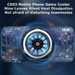 مبرد مغناطيسي للهاتف المحمول والكمبيوتر اللوحي, مروحة المبرد ذات الحالة الصلبة, للهاتف/آي باد/أندرويد/آيفون cx03 - الصورة 6