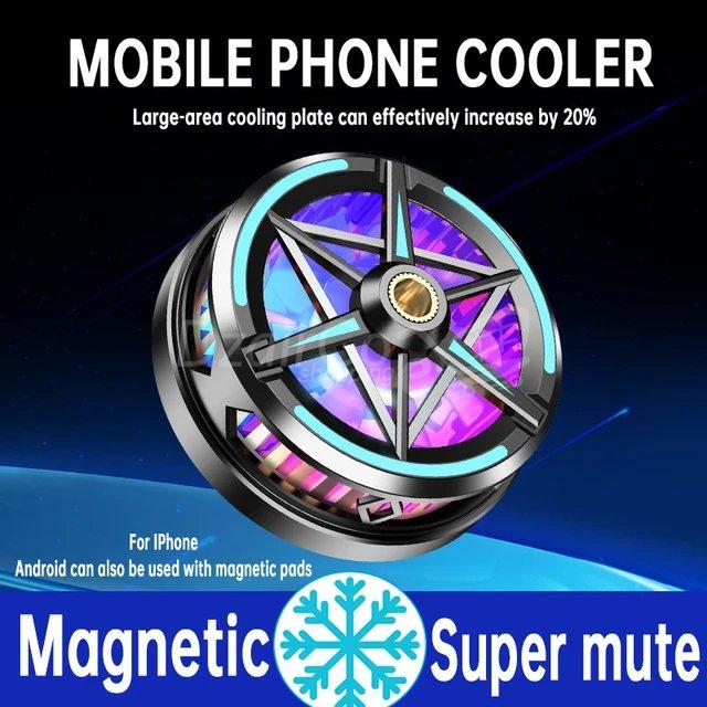 10000مروjpg التبريد للهواتف الذكية ومبرد الرادياتير المغناطيسي مع LED RGB S6 MEBRD SHATف ventilateur de refroidissement  pour smartphone et tablette refroidisseur radiateur magnétique  avec led RGB s6 مبرد الهاتف - الصورة 1