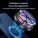 مروحة التبريد للهواتف الذكية ومبرد الرادياتير المغناطيسي مع LED RGB S6 MEBRD SHATف - الصورة 8