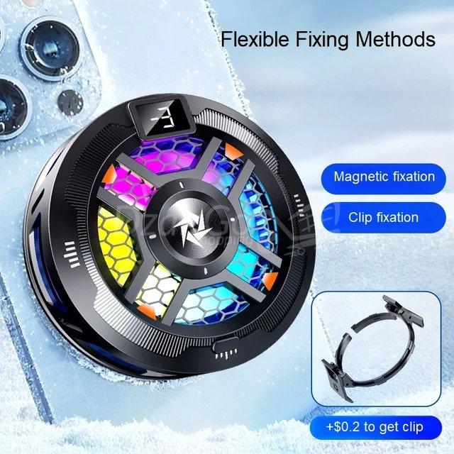10000مبرjpgللهاتف الذكي والكمبيوتر اللوحي مع ملحق ومشبك مغناطيسي Refroidisseur de smartphone et tablette  avec fixation magnétique et clip,  affichage de la température / radiateur sl 10 مبرد الهاتف - الصورة 2