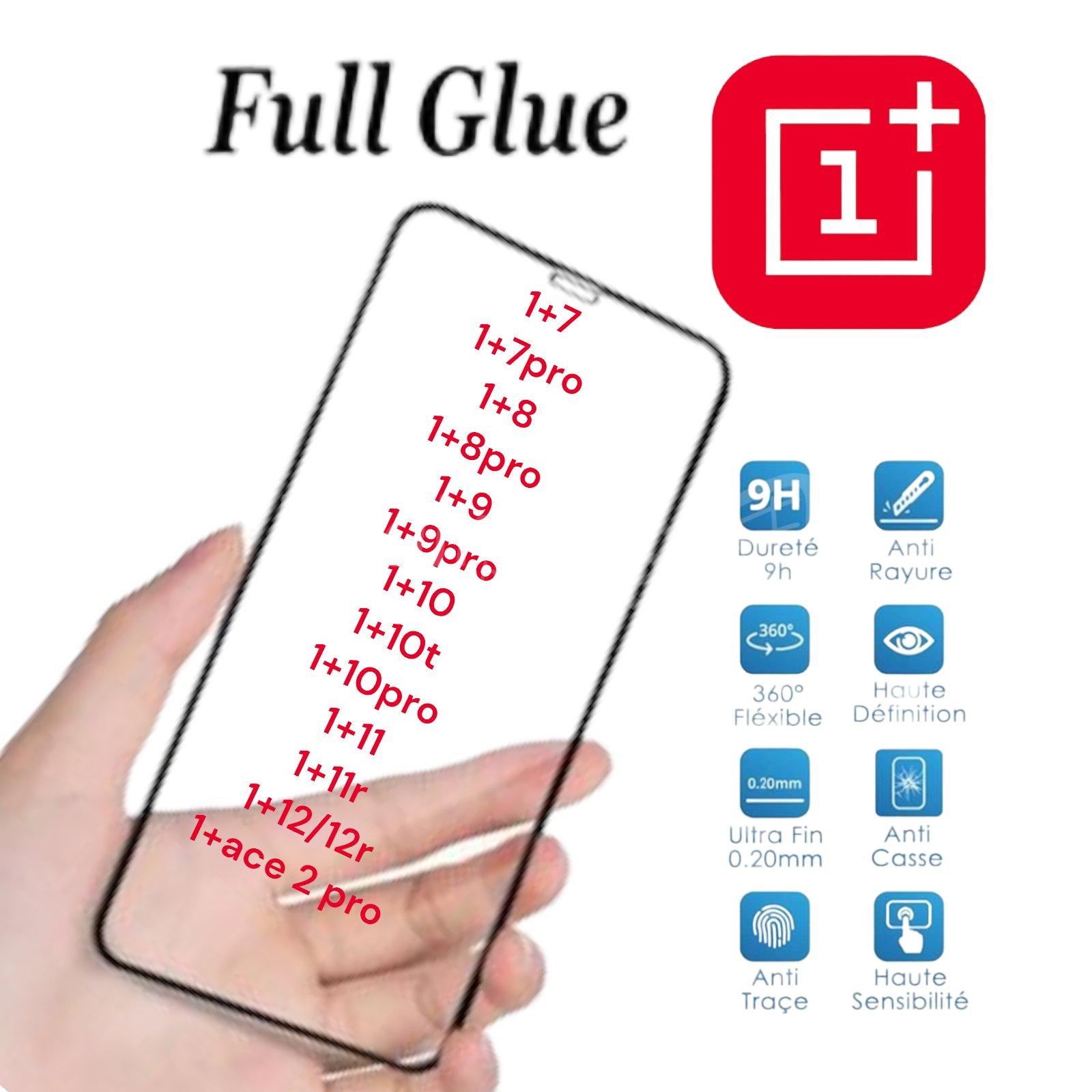 10000زجاjpgمقسى لسلسلة OnePlus واقي الشاشةع شفافية عالية Verre Trempé pour OnePlus série, Protection d’écran , incassable full glue avec haute transparence - الصورة 1