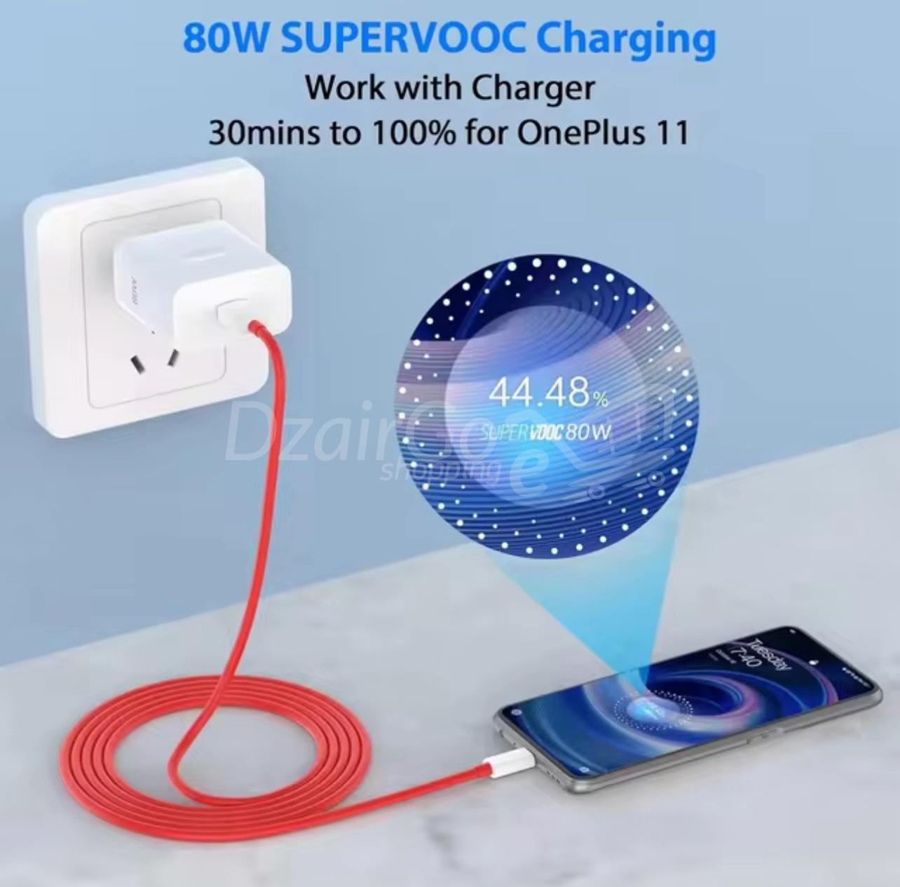 img_9027-2 Chargeur 80W rapide avec câble USB C 1M SuperVOOC Charge pour OnePlus origine usine – Image 3