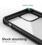 ⁦IP11PRO حافظة سيليكون أكريليك هجينة مقاومة للصدمات IPAKY حافظة آيفون شفافة 11 طليعة⁩ - الصورة ⁦2⁩