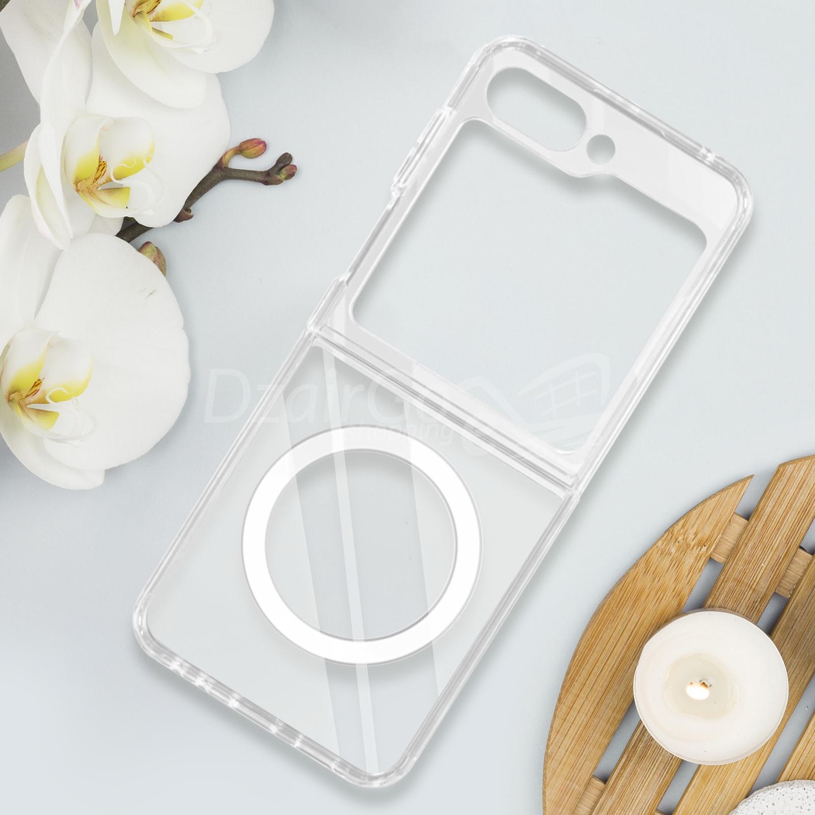 img_1313 Étui magnétique Magsafe pour Samsung Z Flip5 5G, coque rigide transparente en acrylique pour Galaxy Z Flip 5 5G – Image 3