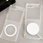 حافظة مغناطيسية MagSafe لهاتف Galaxy Z Flip6 5G , سامسونج زد فليب 6 شفاف ضد الصدمات, الشحن اللاسلكي,