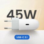 Chargeur Google Original USB-C Power Delivery 3.1 - Charge Rapide 45W - Blanc pin Europe – Image 2