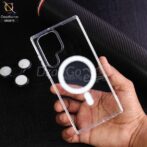 Coque magnétique pour Samsung Galaxy S22 ULTRA Magsafe,S22Ultra Transparent