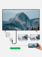 Adaptateur USB 2.0 + USB Type C vers HDMI H74C Câble de chargement de mise en miroir HDTV 1080P – Image 3