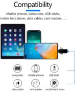 ⁦Adaptateur OTG 3 في 1 اكتب C مقابل Lightning Miمحول OTGonvertisseur,  مناسبة لمفاتيح التلفزيون الوسائط, SX-39 هواتف أو أقراص⁩ - الصورة ⁦3⁩