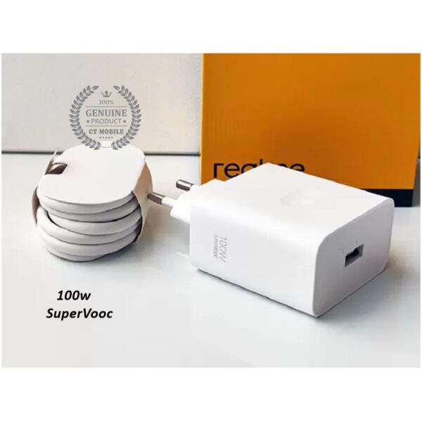 Chargeur Realme 100W SuperVOOC Adaptateur secteur mural Câble USB Type C pour Realme/oppo/oneplus usine