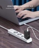 Chargeur domestique gevo GaN pro 65W - 2 Portes Chargeur Qualcomm 3.0 & 1X USB C PD 3.0 - Chargeur puissant - Multiport 65 w – Image 3