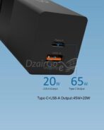 Chargeur domestique gevo GaN pro 65W - 2 Portes Chargeur Qualcomm 3.0 & 1X USB C PD 3.0 - Chargeur puissant - Multiport 65 w – Image 5