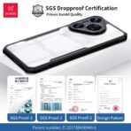 Xundd-Coque de protection pour Huawei P70 70 Pro Plus . étui airbag antichoc, protection de l'appareil photo PC + TPU, couverture arrière transparente à rayures Xundo – Image 5