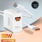 chargeur HUAWEI double Ports 88W EU Super rapide USB A/C PD adaptateur secteur 6A Type C câble pour smartphone et tablette usine – Image 3