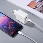 chargeur HUAWEI double Ports 88W EU Super rapide USB A/C PD adaptateur secteur 6A Type C câble pour smartphone et tablette usine – Image 5