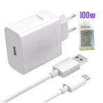 Chargeur complet SUPERVOOC 100W Blanc avec câble tc / usine