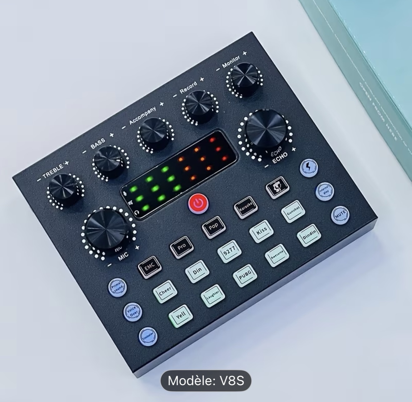 لقطة الشاشة-82ة Bluetooth V8S RGB مع الشاشة Carte de son Bluetooth v8s RGB avec écran ,type c model 2025 - الصورة 1