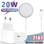 Pack promo Chargeur Magsafe pour iPhone 15 W + adaptateur USB-C 20 W apple très bonne qualité – Image 2