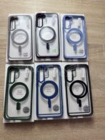 ⁦S23ULTRA حالة هاتف فاخرة شفافة لـ Magsafe, حالة الشحن المغناطيسي اللاسلكي لـ Samsung Galaxy S23 Ultra 5G 6 الألوان⁩ - الصورة ⁦2⁩