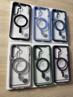 S24+ Coque de téléphone de luxe transparente pour Magsafe, étui de Charge magnétique sans fil pour Samsung galaxy s24plus 5g 6 couleurs – Image 2