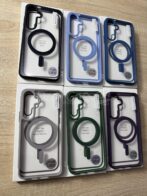 S24+ Coque de téléphone de luxe transparente pour Magsafe, étui de Charge magnétique sans fil pour Samsung galaxy s24plus 5g 6 couleurs – Image 2