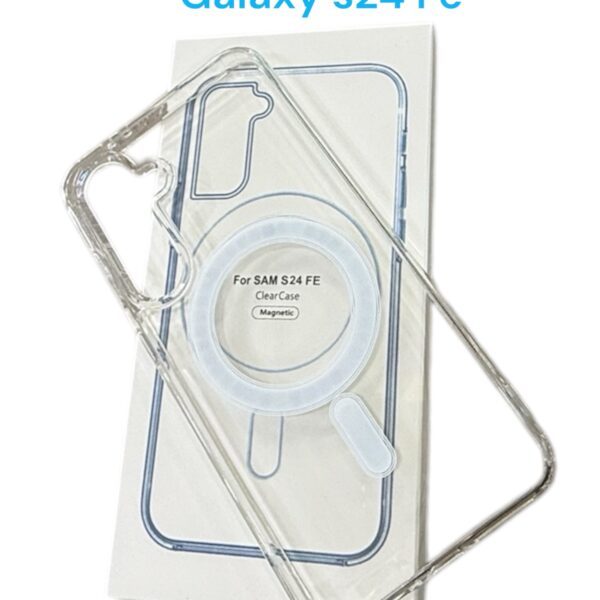 Coque MagSafe s24 FE transparente Tpu+pvc galaxy S24fe 5G