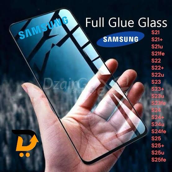 photoroom_20250313_045401لة Samsungمل الغراء Galaxy Glaxe S21/S22/S23/S24/S25/S25/S25 حماية الشاشة Verre Trempé pour Samsung série, Protection d’écran incassable full glue en verre galaxy gamme s21/s22/s23/s24/s25 - الصورة 1