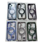 Coque de téléphone de luxe transparente pour Magsafe, étui de Charge magnétique sans fil pour Samsung galaxy s24 5g 6 couleurs – Image 2